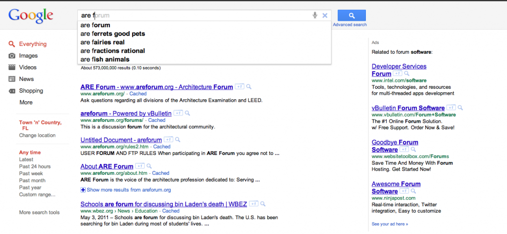 Google Instant Are Faries Real