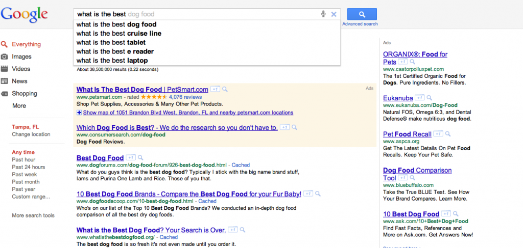Google Instant Best